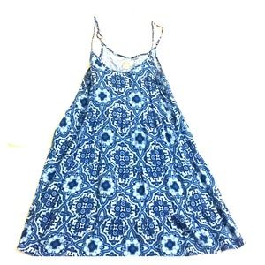 Blue print sun dress